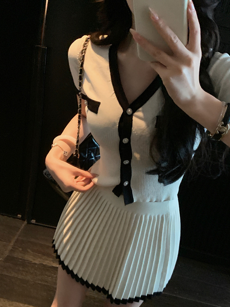 French Small Fragrance Knitted - Crop Top Crochet 评论和价格