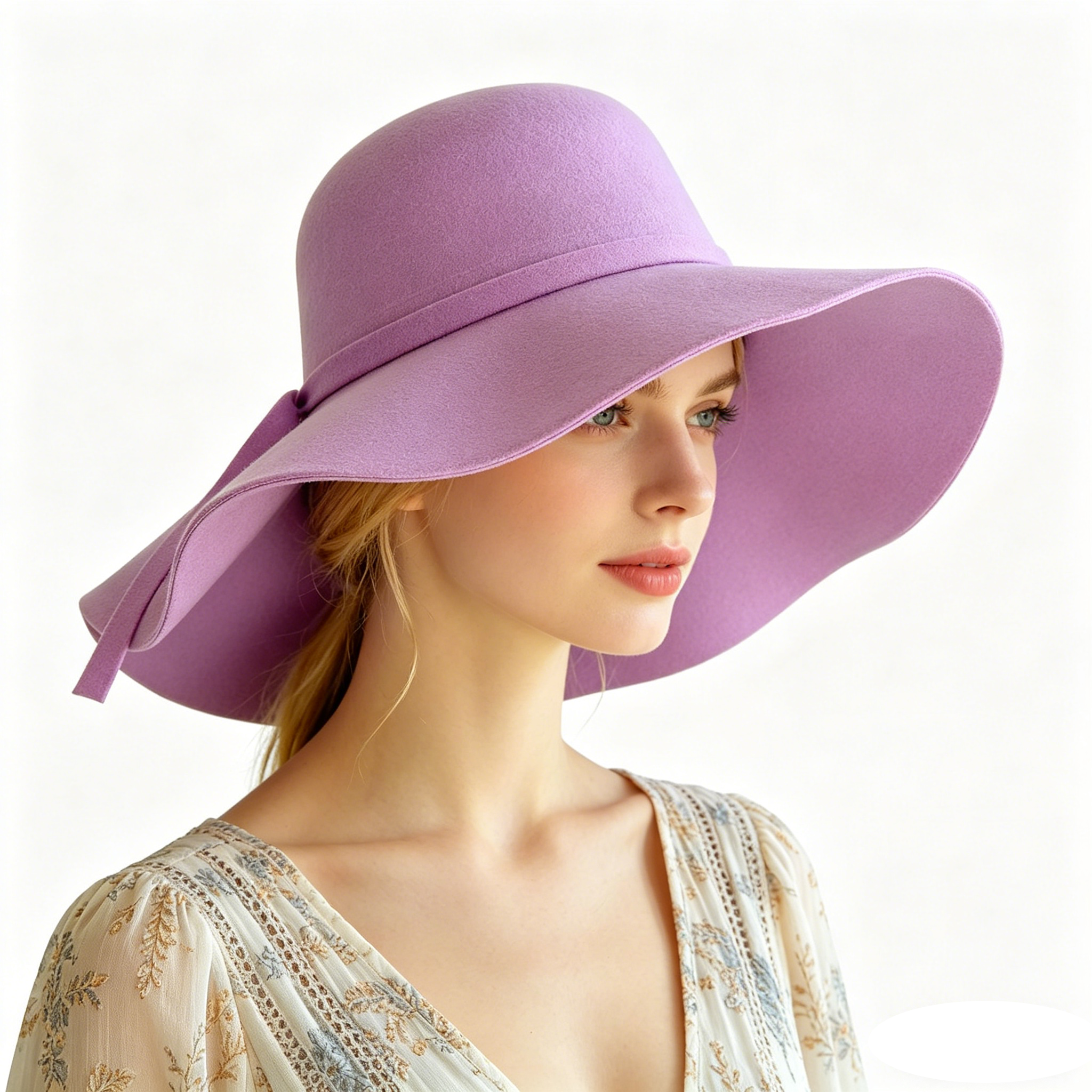 Women Fedora Hat Vintage Lady  - Hat Floppy Wide 评论和价格