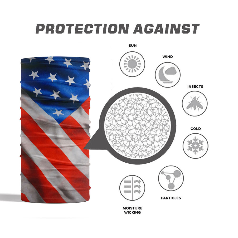 USA Flag Pattern Sun Protectiv - Headband Summer Knit 评论和价格