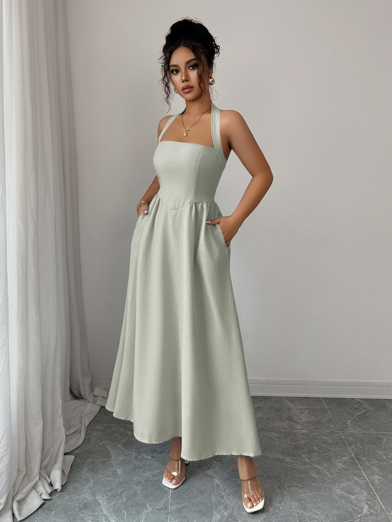 Women's Dress 5 Colors Halter  - Maxi Dress Halter 评论和价格