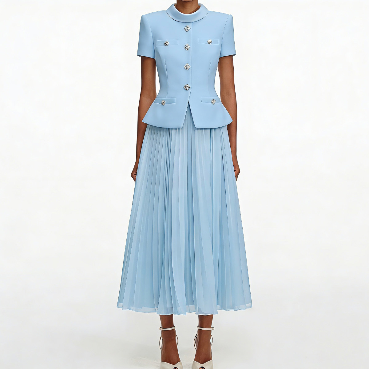 Brand Elegant Two Piece Set Su - Linen Dress Wrap 评论和价格