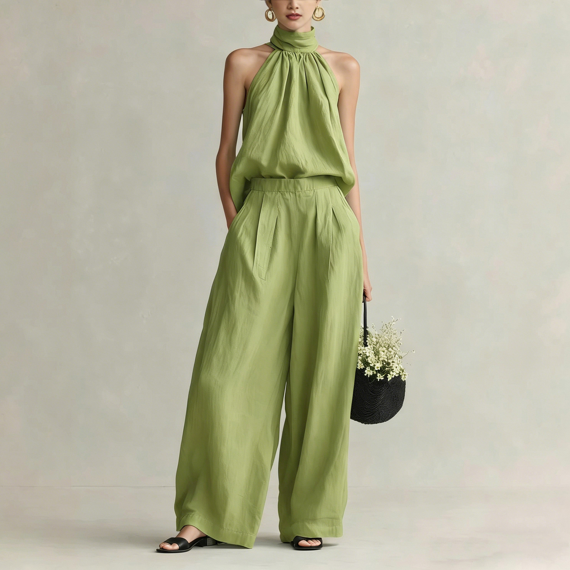 Women's 2026 Summer New Style  - Linen Pant Wide 评论和价格