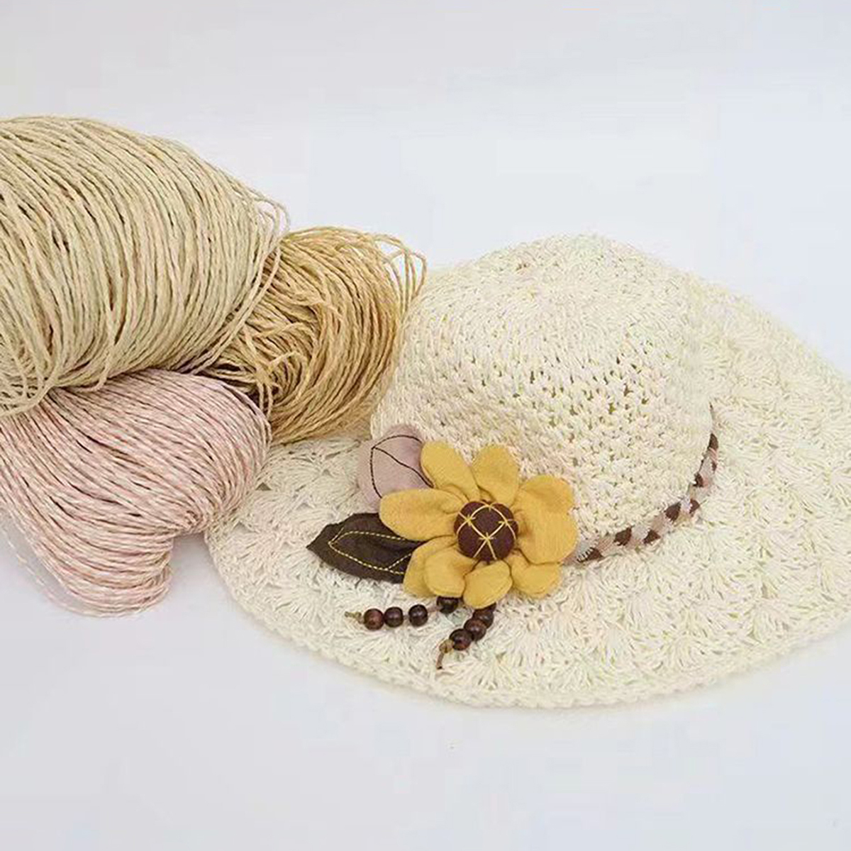 100g Raffia Straw Yarn Handmad - Crochet Bag Raffia 评论和价格