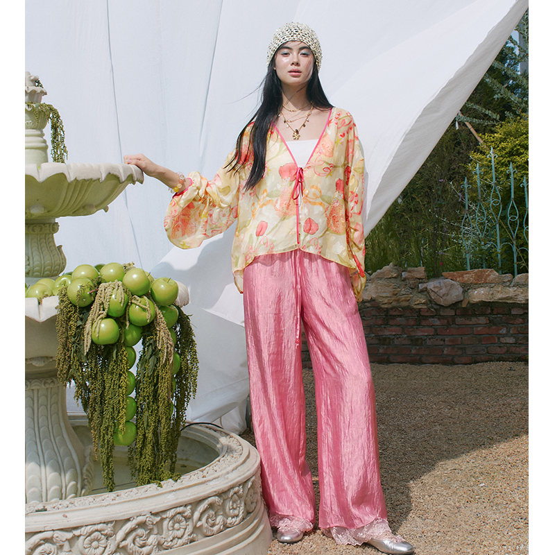 ELFSACK Floral Print Sheer Kim - Kimono Sheer Floral 评论和价格