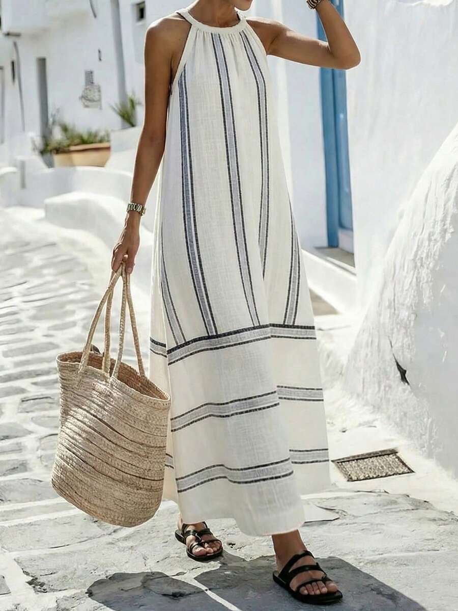 Women Sleeveless Halter Maxi D - Maxi Dress Halter 评论和价格