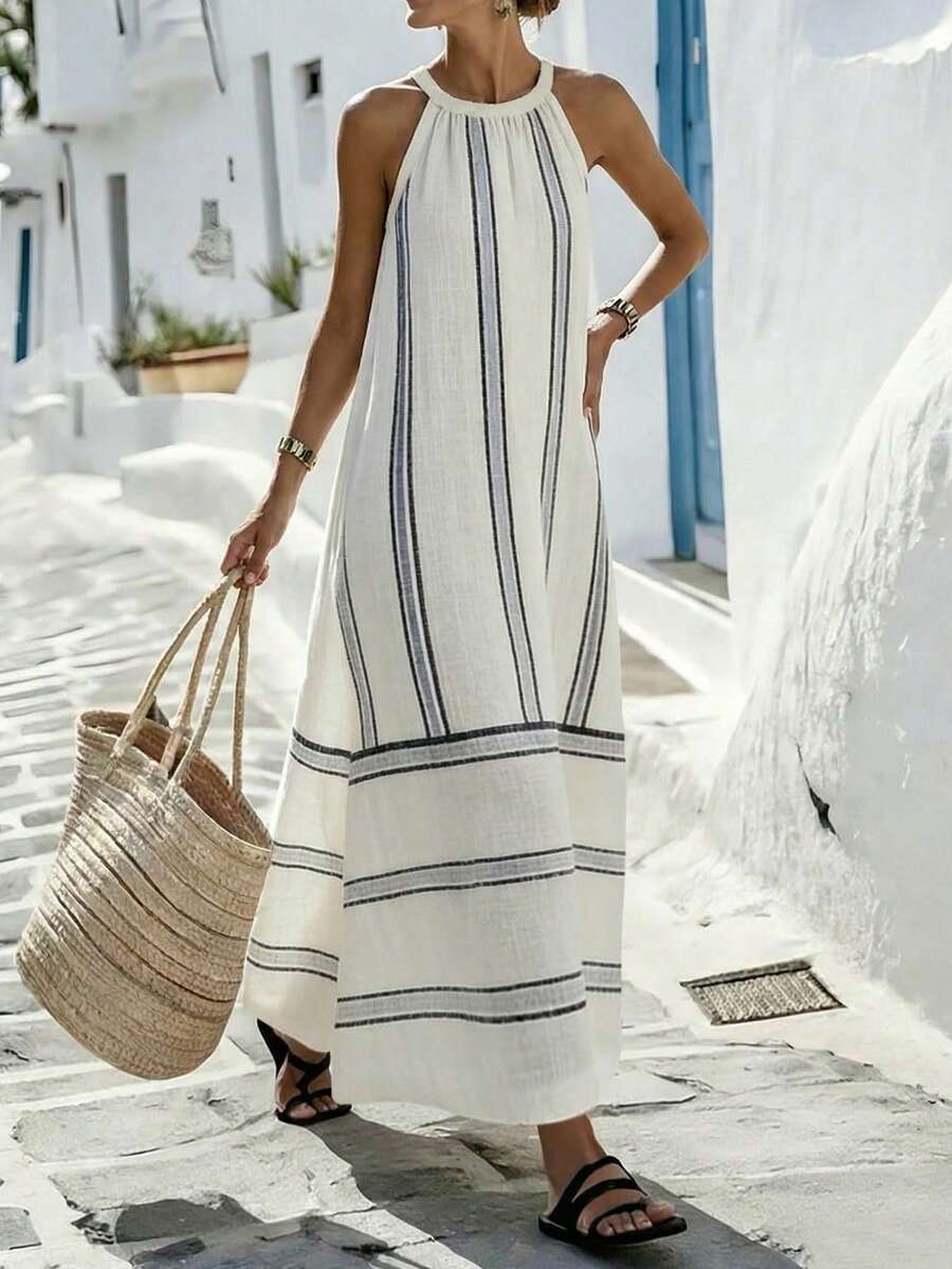 Women Sleeveless Halter Maxi D - Maxi Dress Halter 评论和价格