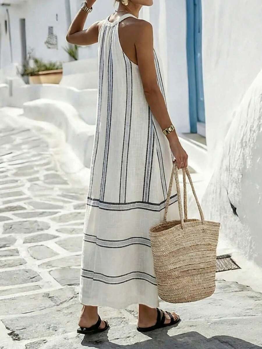 Women Sleeveless Halter Maxi D - Maxi Dress Halter 评论和价格