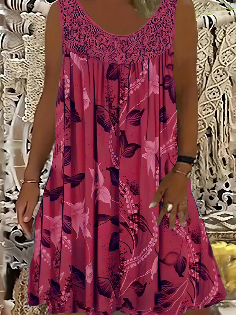 Plus size women's sleeveless r - Romper Floral Print 评论和价格