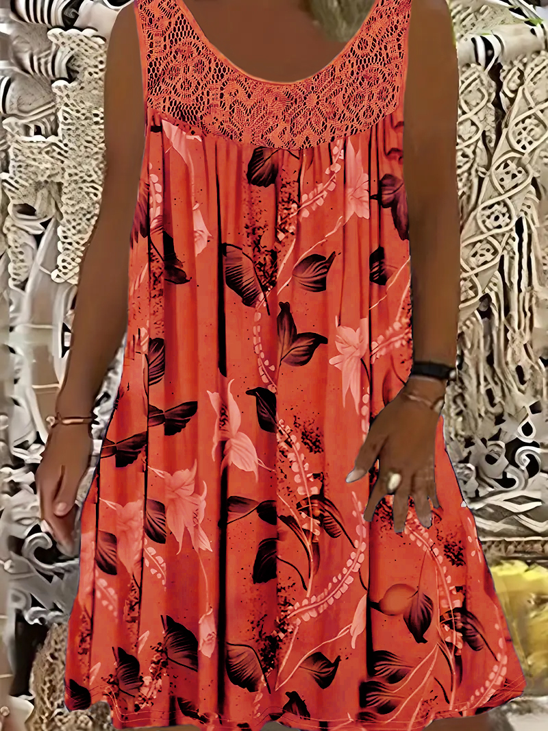 Plus size women's sleeveless r - Romper Floral Print 评论和价格