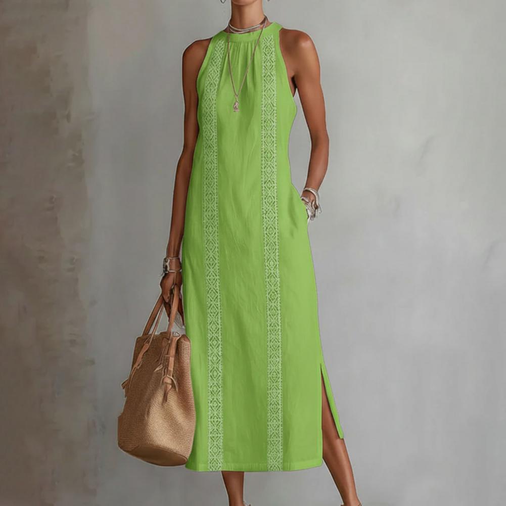 2026 Summer Dress for Women Sl - Linen Dress Wrap 评论和价格