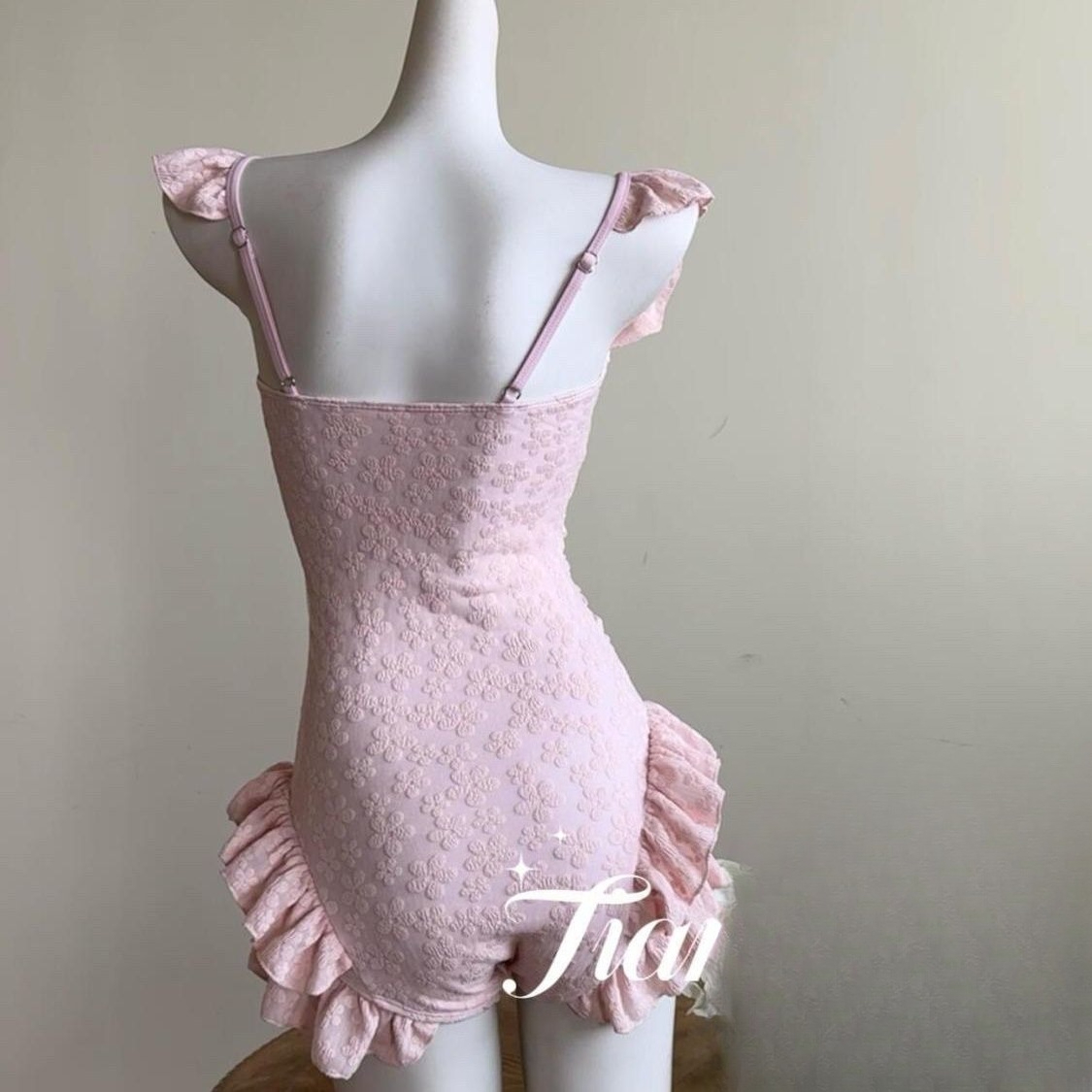 Swimsuit Women Pink Jacquard F - Swimsuit Bikini Ruched 评论和价格