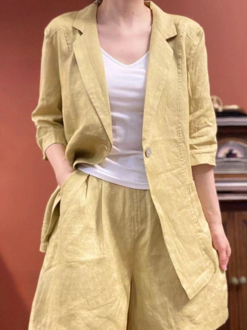 Slimming Wide Leg Short Pants  - Linen Pant Wide 评论和价格