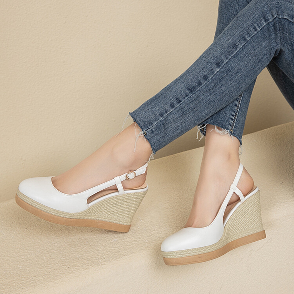Women's T‑Strap Wedge Sandals  - Wedge Espadrille Women 评论和价格