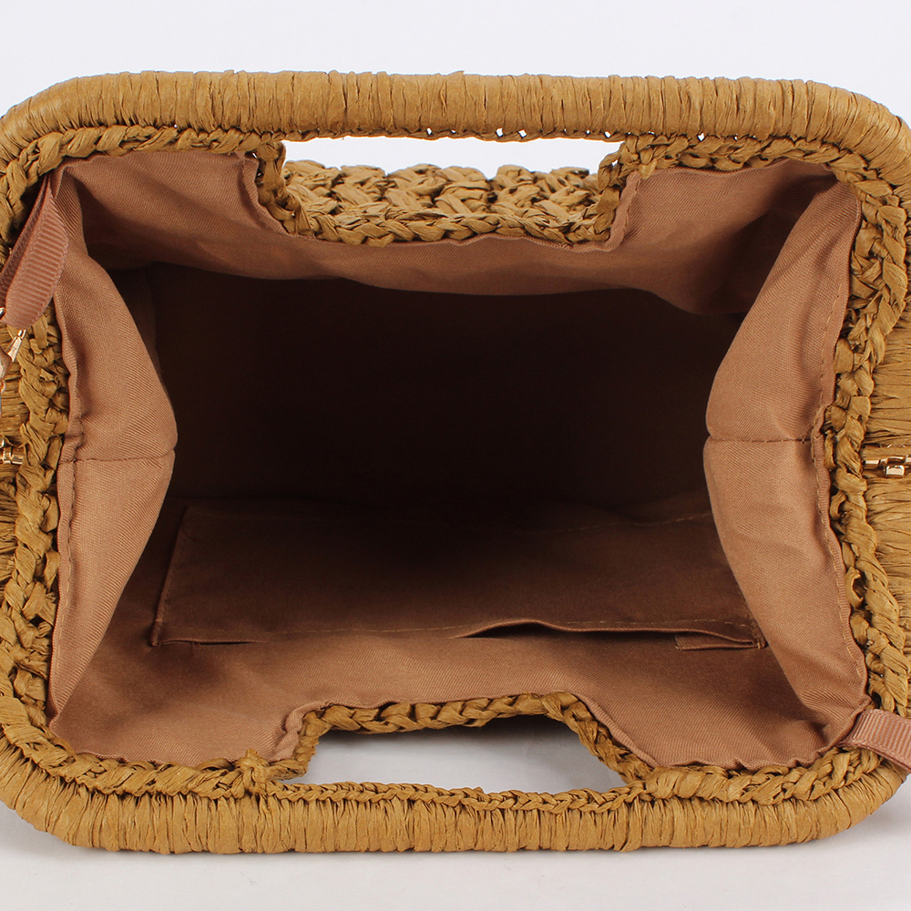 Elegant Ladies Chain Hand Knit - Crochet Bag Raffia 评论和价格