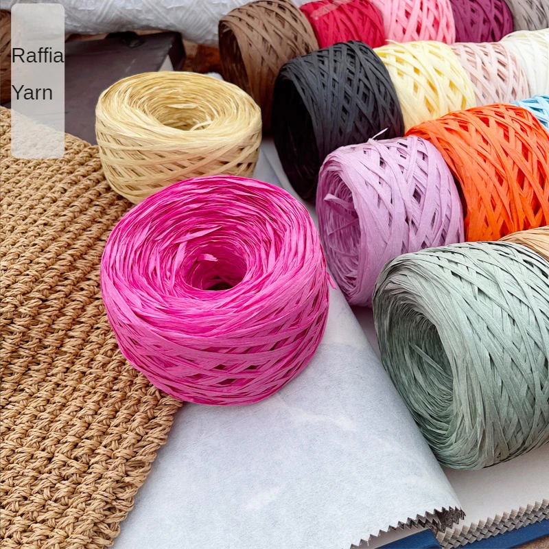 180m raffia Yarn paper Grass f - Crochet Bag Raffia 评论和价格