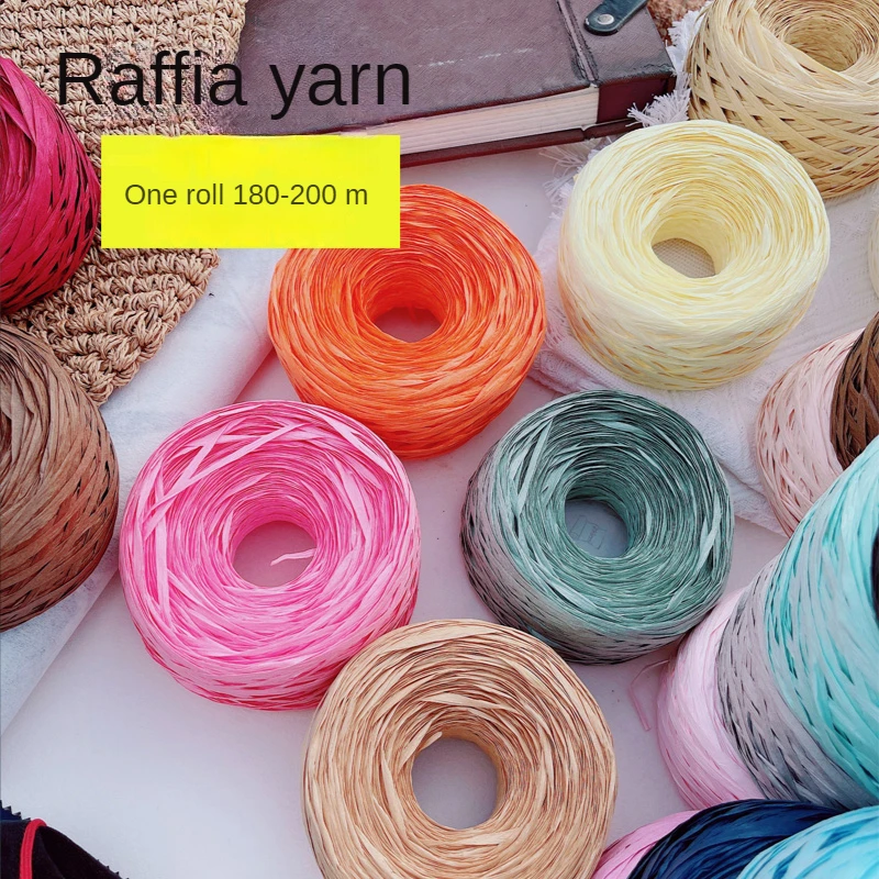 180m raffia Yarn paper Grass f - Crochet Bag Raffia 评论和价格