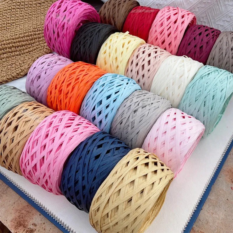 180m raffia Yarn paper Grass f - Crochet Bag Raffia 评论和价格