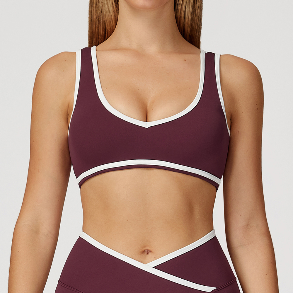 V-Neck Sports Bra Women Top Pu - Crop Top Crochet 评论和价格