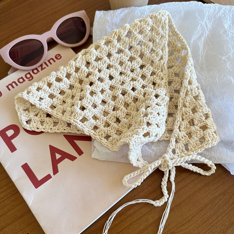 Crochet Triangle Hair Scarf Ho - Headband Summer Knit 评论和价格