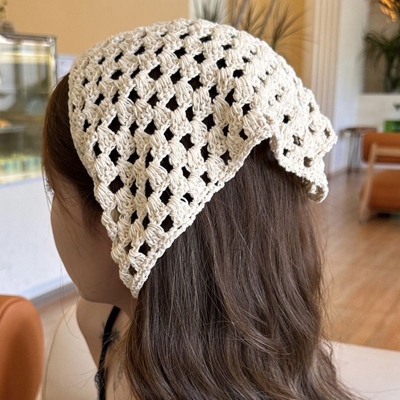 Crochet Triangle Hair Scarf Ho - Headband Summer Knit 评论和价格