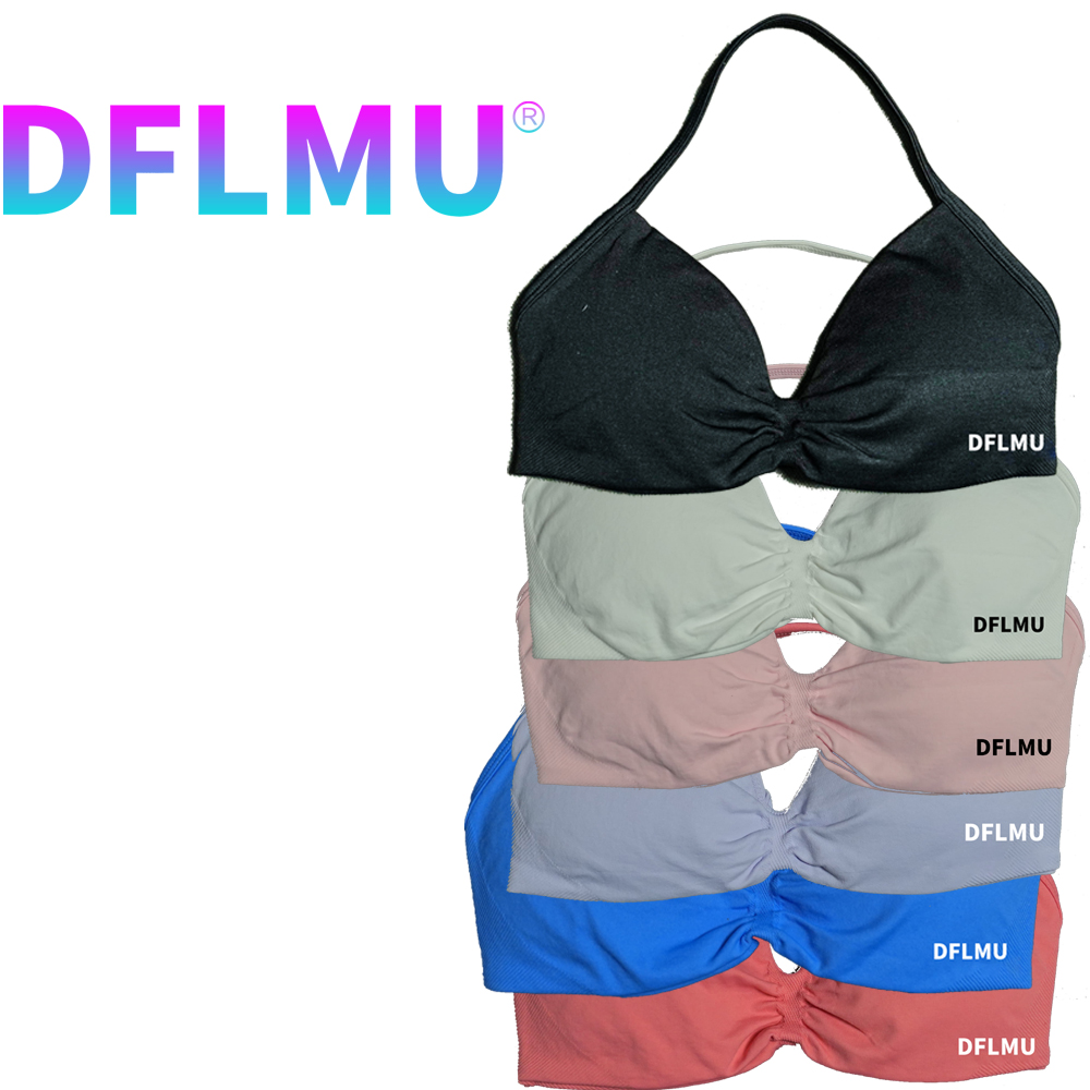 DFLMU Women Halter Sports Bra  - Crop Top Crochet 评论和价格