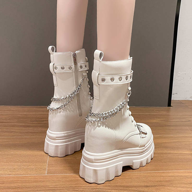Autumn Thick Heel Ankle Boots  - Wedge Espadrille Women 评论和价格