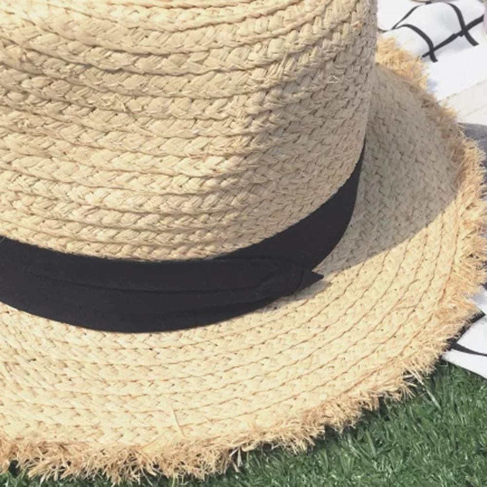 new Wide Brim Raffia Sun Hat f - Hat Floppy Wide 评论和价格