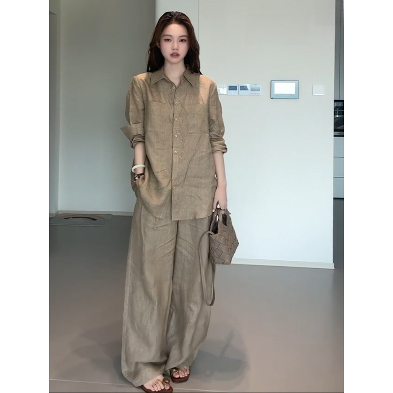 High-End Cotton Linen Blend Wo - Linen Pant Wide 评论和价格