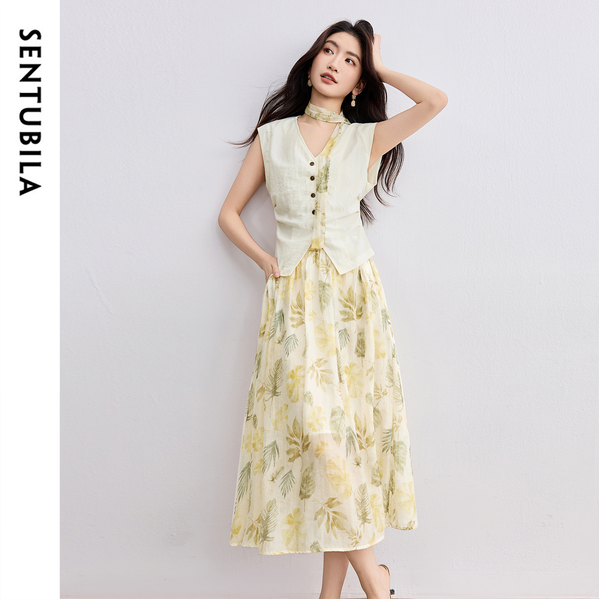 SENTUBILA Elegant Skirt Holida - Midi Skirt Floral 评论和价格