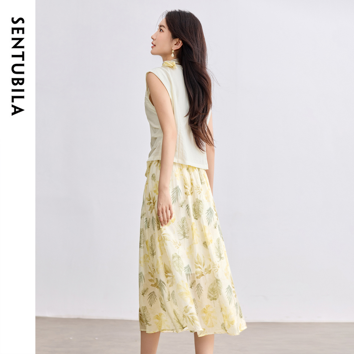 SENTUBILA Elegant Skirt Holida - Midi Skirt Floral 评论和价格