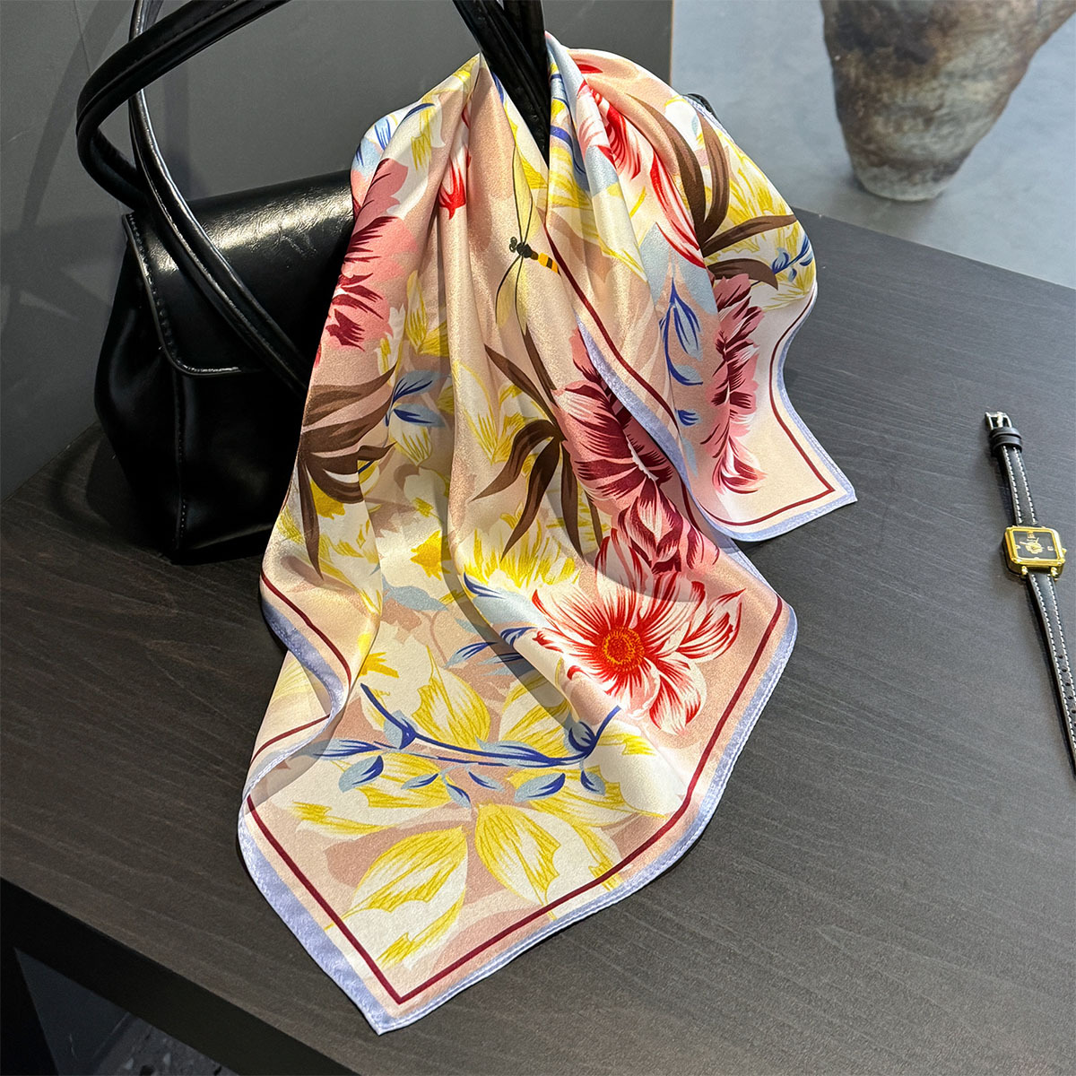 New 100% Silk Square Scarf for - Headband Summer Knit 评论和价格