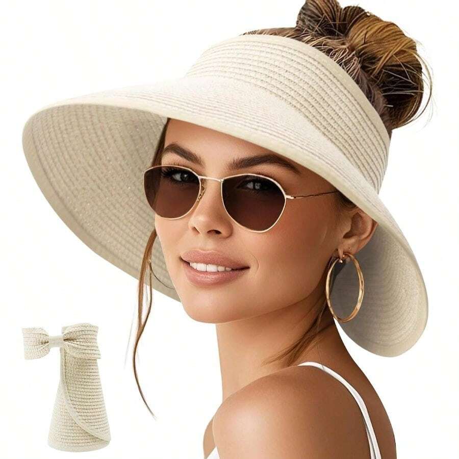 NPQQUAN Sun Visor Hats For Wom - Hat Floppy Wide 评论和价格