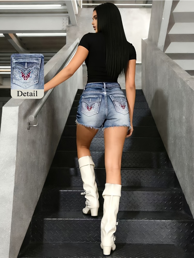 OIQERE 2026 New Vintage Washed - Shorts Denim Frayed 评论和价格
