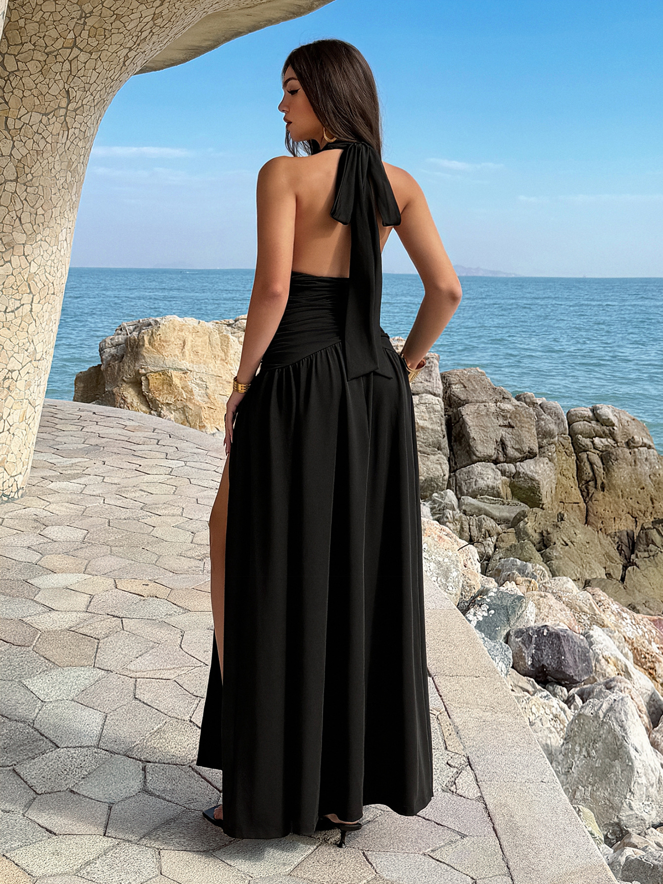 Women's Dress 2 Colors Halter  - Maxi Dress Halter 评论和价格