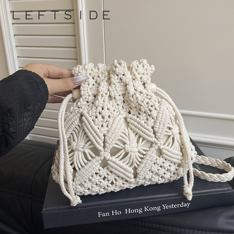 LEFTSIDE Weave Small Shoulder  - Crochet Bag Raffia 评论和价格