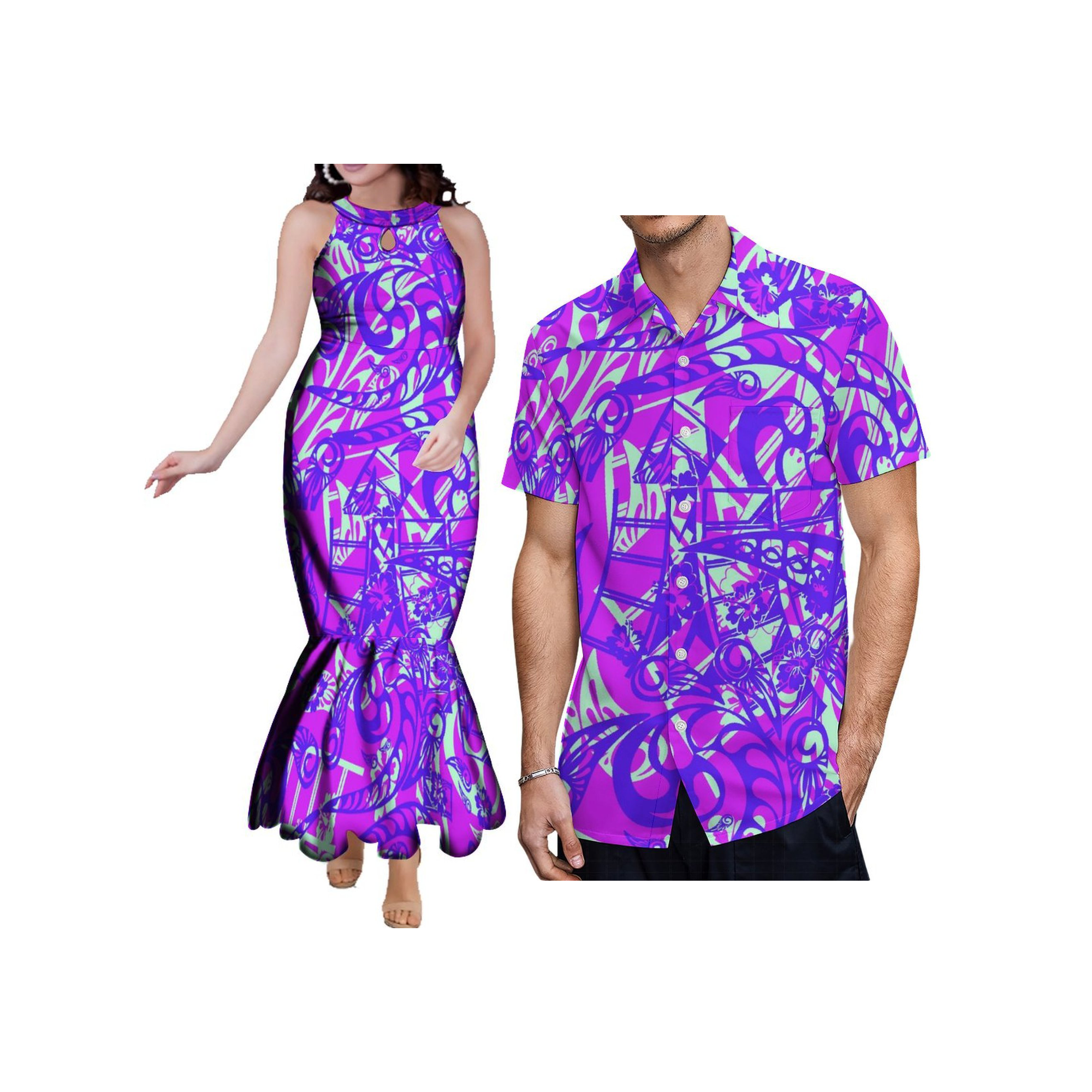 Customized Couples Clothes Big - Maxi Dress Halter 评论和价格