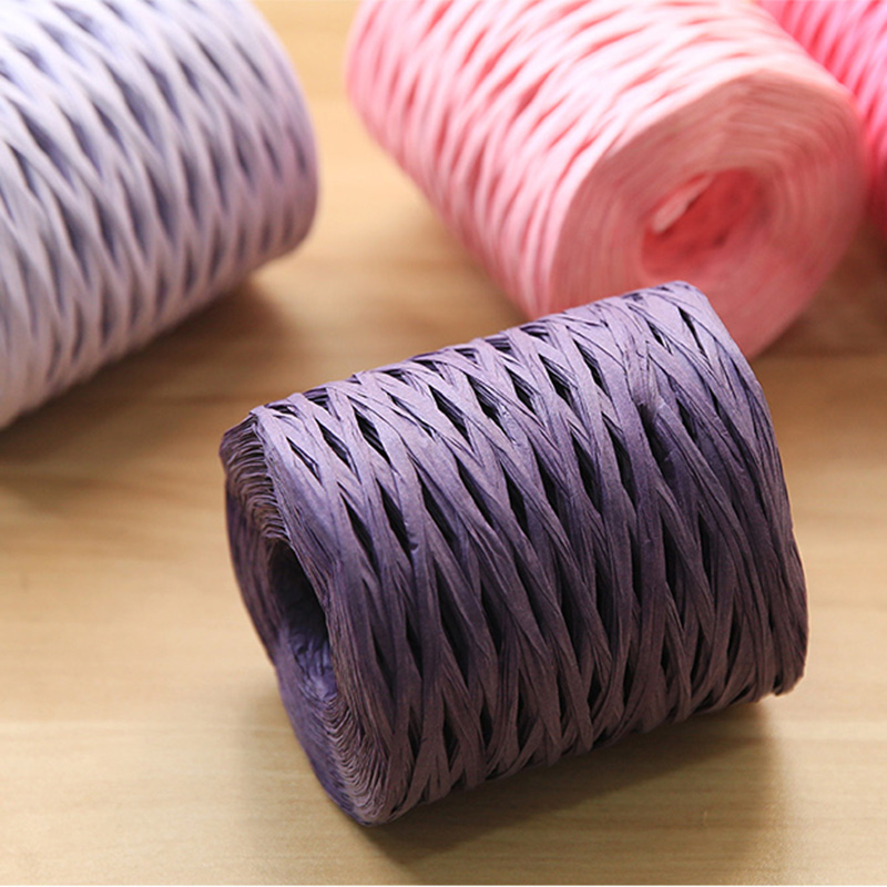 200m Natural Raffia Straw Yarn - Crochet Bag Raffia 评论和价格