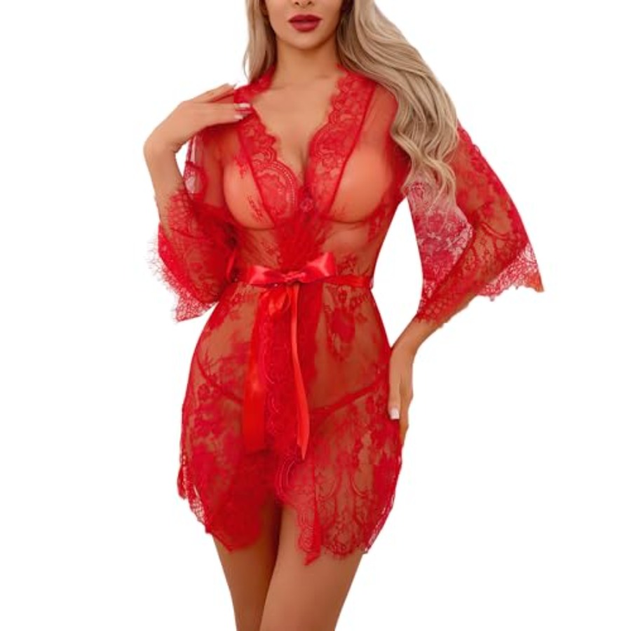 Narcisse Women's Floral Lace K - Kimono Sheer Floral 评论和价格