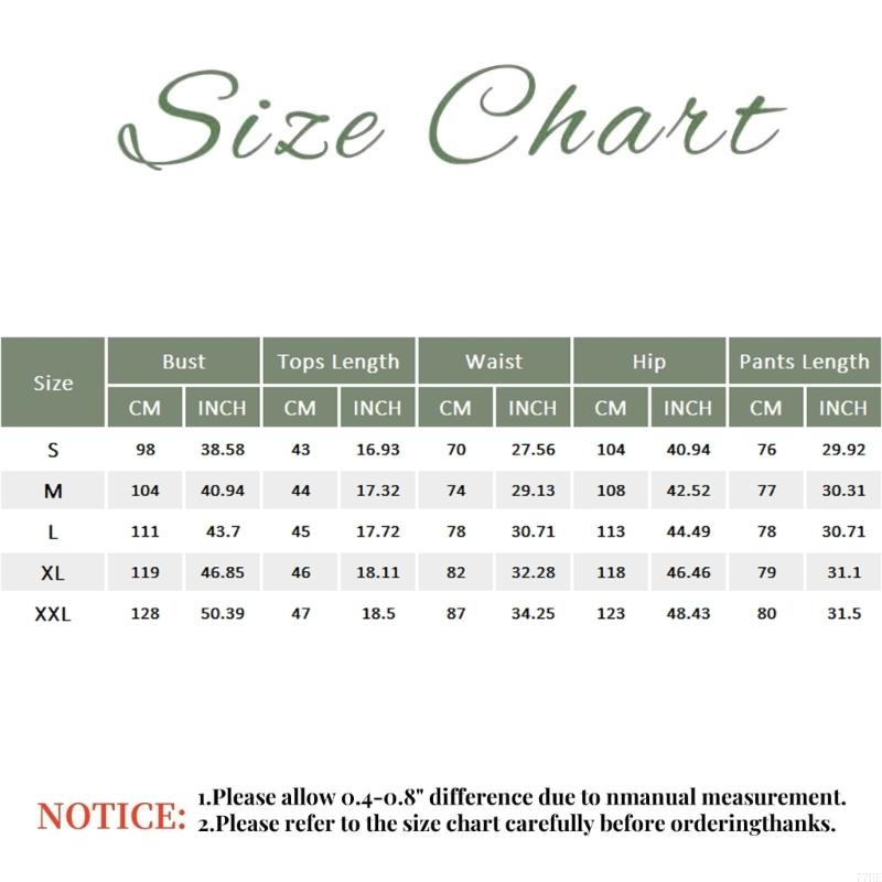 77HE Women's 2 Piece Outfits S - Linen Pant Wide 评论和价格