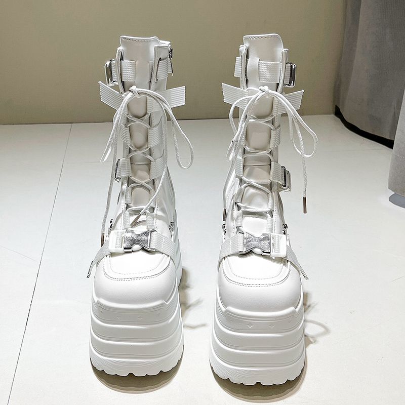 13.5CM,17CM Women Punk Boots A - Wedge Espadrille Women 评论和价格