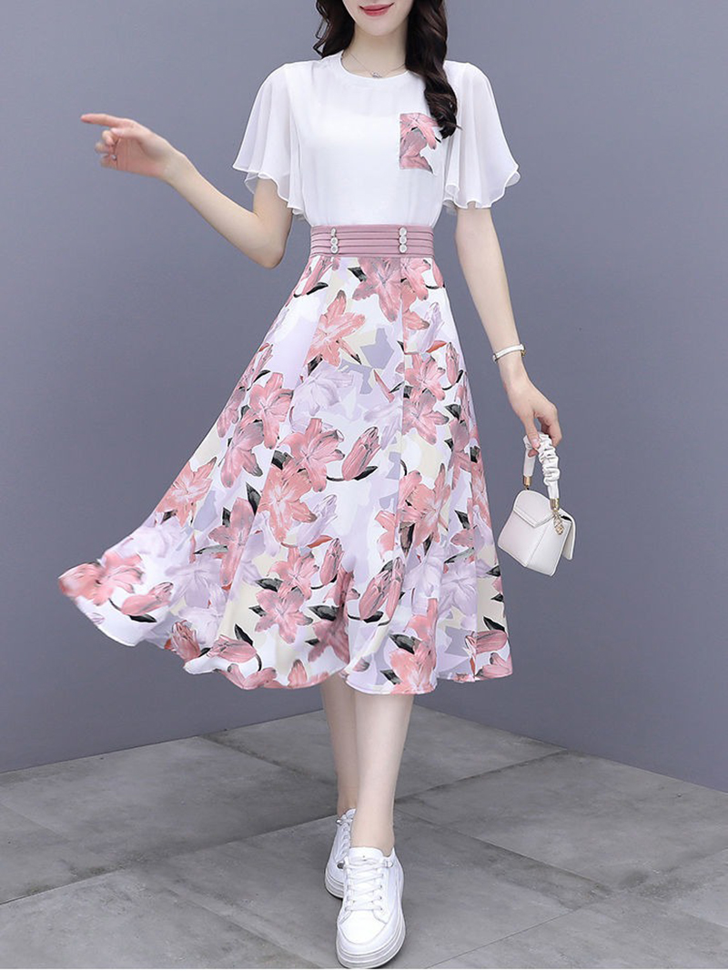 Women's Suits Summer 2022 New  - Romper Floral Print 评论和价格