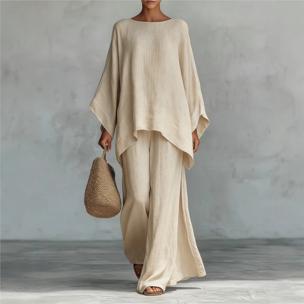 Fashion Linen Loose Long-sleev - Linen Pant Wide 评论和价格