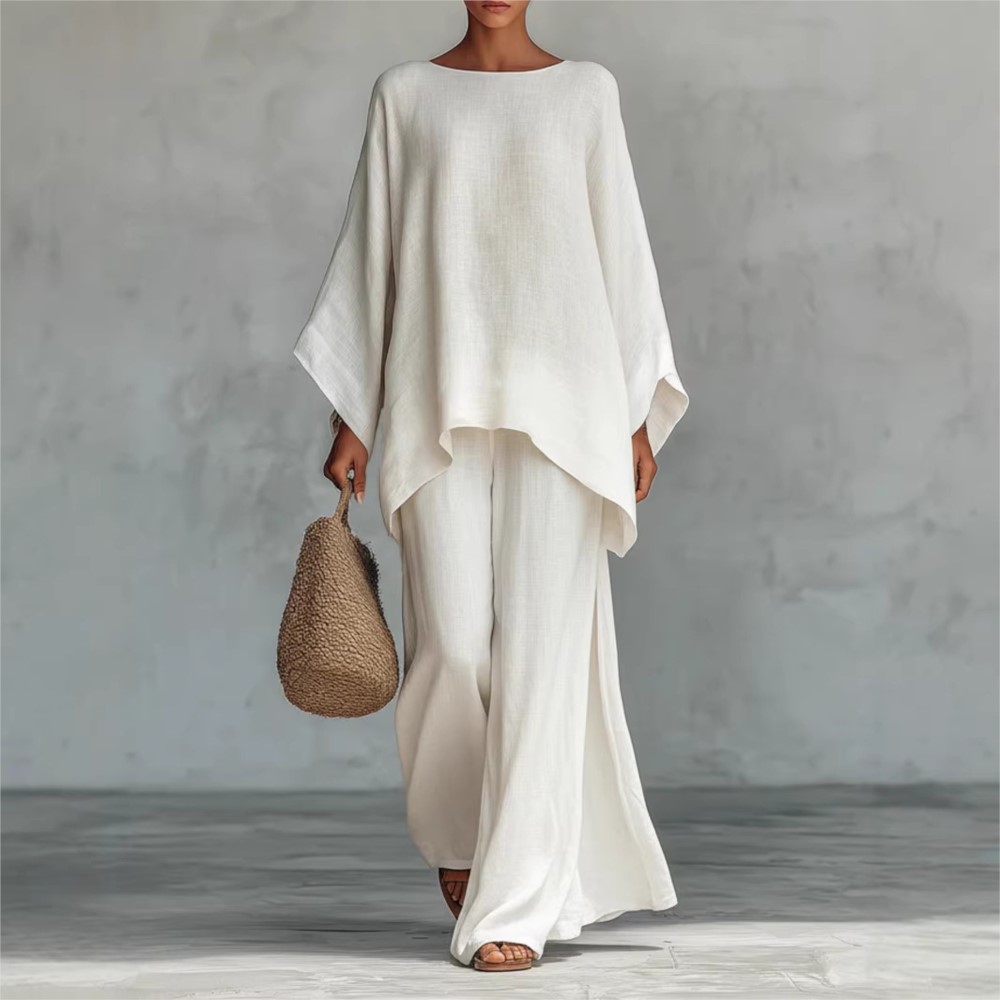 Fashion Linen Loose Long-sleev - Linen Pant Wide 评论和价格