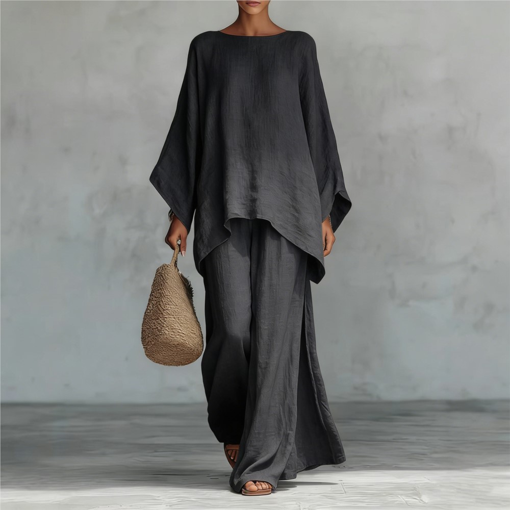 Fashion Linen Loose Long-sleev - Linen Pant Wide 评论和价格