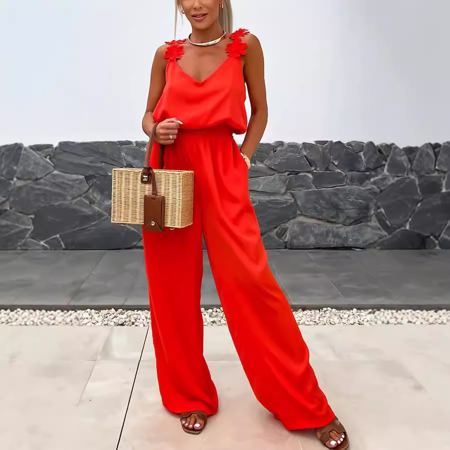 Casual Jumpsuit Strappy Sleeve - Jumpsuit Linen Relaxed 评论和价格