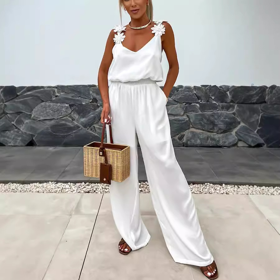 Casual Jumpsuit Strappy Sleeve - Jumpsuit Linen Relaxed 评论和价格