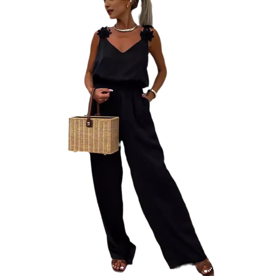 Casual Jumpsuit Strappy Sleeve - Jumpsuit Linen Relaxed 评论和价格