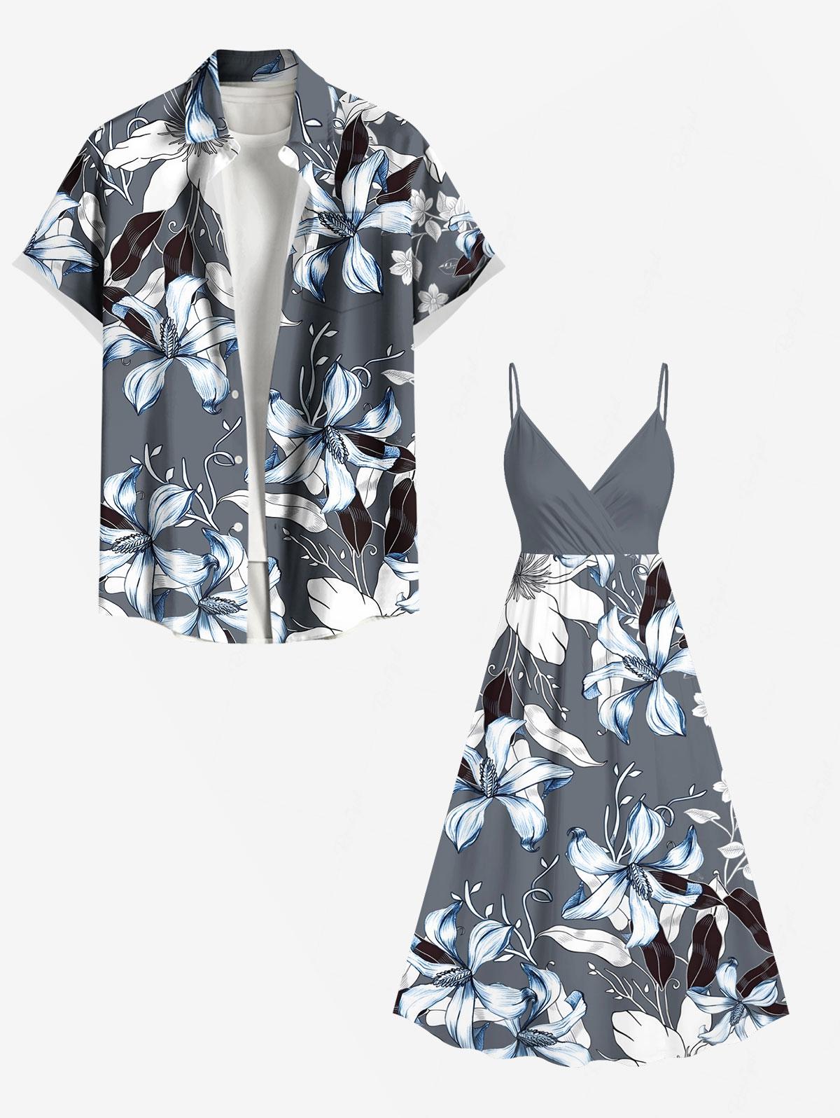 Flowers Leaf Printed Plus Size - Romper Floral Print 评论和价格