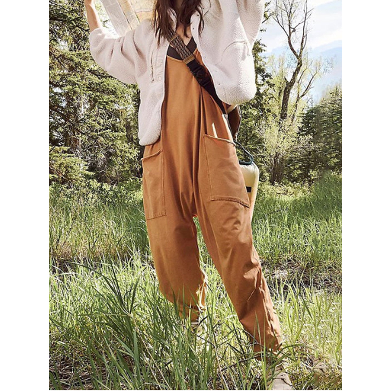 Loose Summer Jumpsuit Casual   - Jumpsuit Linen Relaxed 评论和价格