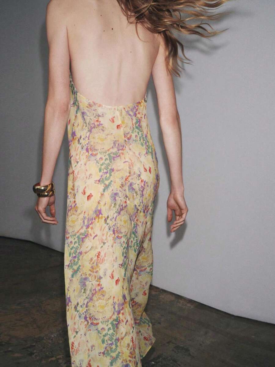 Womens Floral Maxi Halter Back - Maxi Dress Halter 评论和价格